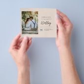 Champagner Blush FOTO Wedding Einladung QR Code Flyer (Gruppe)