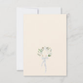 Champagner Blush Peach Wassercolor Rose Hochzeit RSVP Karte (Rückseite)