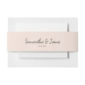 Champagner Blush Pink - Matching Bands Einladungsbanderole (Vorderseite Beispiel)