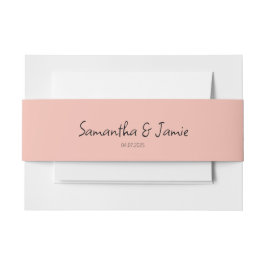 Champagner Blush Pink - Matching Bands Einladungsbanderole