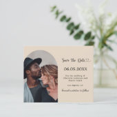 Champagner-Bogen-Foto-Hochzeit Save-the-Date-Karte (Stehend Vorderseite)