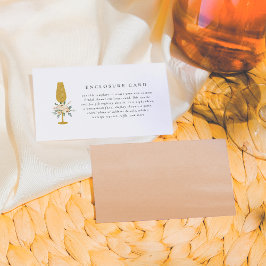 Champagner & Bouquet Brunch & Bubbly Brautparty Begleitkarte