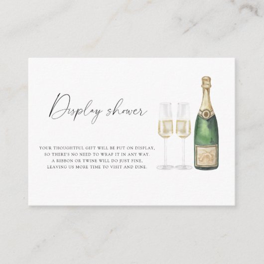 Champagner-Brautparty - Dusche anzeigen Begleitkarte (Vorderseite)