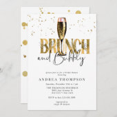 Champagner-Brautparty Einladung (Vorne/Hinten)