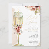 Champagner-Brautparty Einladung (Vorderseite)