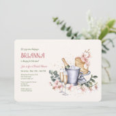 Champagner-Brautparty Einladung (Stehend Vorderseite)