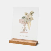 Champagner Brautparty Karten und Geschenke Acrylschild (Winkel)