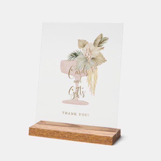 Champagner Brautparty Karten und Geschenke Acrylschild (Winkel)