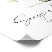 Champagner-Brautparty - Sangria Bar Poster (Ecke)