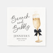 Champagner-Brautparty Serviette (Vorderseite)