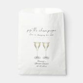 Champagner Bridal Shower Geschenktütchen (Vorderseite)