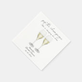 Champagner Bridal Shower Serviette (Ecke)