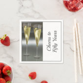 Champagner Brille 50. Hochzeitliches Party Serviette (Beispiel)