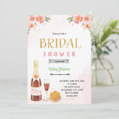 Champagner-Brunch Einladung (Stehend Vorderseite)