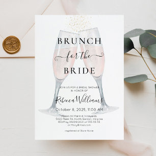 Champagner-Brunch für die Braut-Junggesellinnenabs Einladung