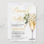 Champagner-Brunch und Brautparty Einladung (Vorderseite)