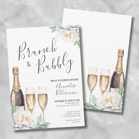 Champagner-Brunch und Brautparty Einladung