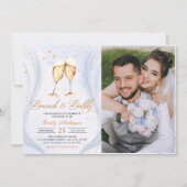 Champagner Brunch und Brautparty-Foto Einladung (Vorderseite)