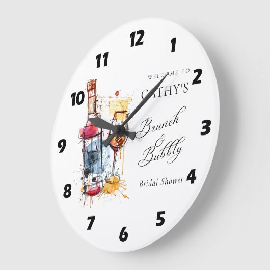 Champagner Brunch und Bubbly Brautparty - Empfang Große Wanduhr (Winkel)