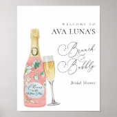 Champagner Brunch und Bubbly Brautparty - Empfang Poster (Vorne)