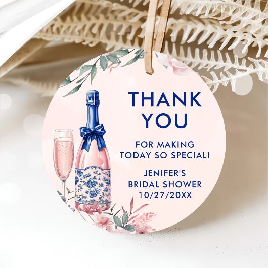 Champagner Brunch und Bubbly Brautparty Geschenkanhänger