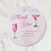 Champagner Brunch und Bubbly Brautparty Geschenkanhänger (Vorderseite)