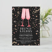 Champagner Brunch und Bubbly Brautparty laden ein (Stehend Vorderseite)