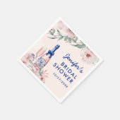 Champagner Brunch und Bubbly Brautparty Serviette (Ecke)