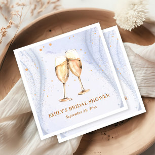 Champagner Brunch und Bubbly Brautparty Serviette