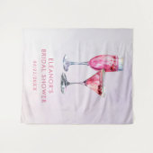 Champagner Brunch und Bubbly Brautparty Wandteppich (Vorderseite (Horizontal))