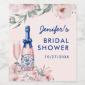 Champagner Brunch und Bubbly Brautparty Weinetikett (Einzelnes Label)