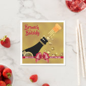 Champagner Brunch und Bubbly Gold Brautparty Serviette (Beispiel)