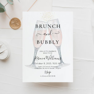 Champagner-Brunch und prickelnde Brautparty Einladung