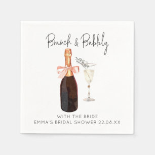 Champagner-Brunch und prickelnde Brautparty Serviette