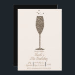 Champagner Bubble Chic Glam Gold Geburtstagsparty Einladung<br><div class="desc">Anpassen für jedes Ereignis.</div>