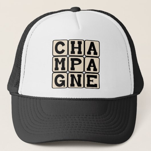 Champagner, Bubbly Beverage Truckerkappe (Vorderseite)