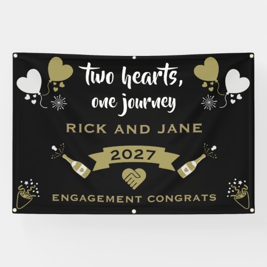 Champagner Celebration Party Banner (Horizontal)