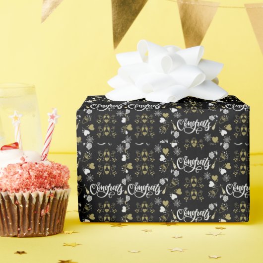 Champagner Celebration Party Geschenkpapier (Geburtstagsparty)