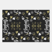 Champagner Celebration Party Geschenkpapier Set (Vorderseite 3)