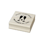 Champagner Celebration Wedding / Anniversary Custo Gummistempel (Stempel)