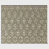 Champagner Damask Wrapping Paper Geschenkpapier (Flach)