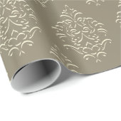 Champagner Damask Wrapping Paper Geschenkpapier (Rolleneckpunkt)