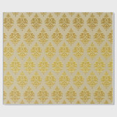 Champagner Damask Wrapping Paper Geschenkpapier (Flach)