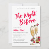 Champagner Das Abendessen vor der Probe Einladung (Vorderseite)