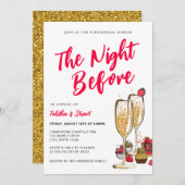 Champagner Das Abendessen vor der Probe Einladung (Vorne/Hinten)