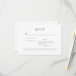 Champagner Dinner Choice Wedding RSVP Card