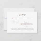 Champagner Dinner Choice Wedding RSVP Card Karte (Vorderseite)