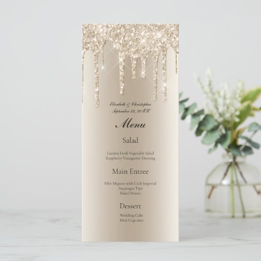 Champagner Dripping Glitzer Glam Bling Wedding Men (Stehend Vorderseite)