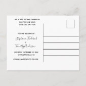 Champagner Dripping Glitzer Trendy Glam Wedding Ankündigungspostkarte (Rückseite)