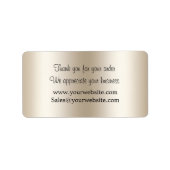 Champagner Driving Glitzer Danke Business Adressaufkleber (Vorne)